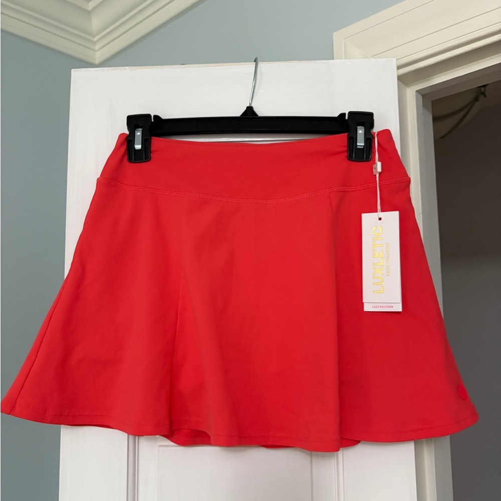 Lilly Pulitzer Vibrant Red Skater Skirt